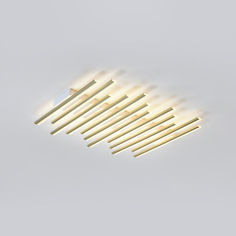 Modern Style Strips Flush Ceiling Light Multi Lights Metal Flush Mount Ceiling Light Fixture