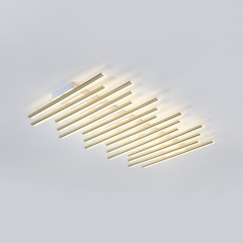 Modern Style Strips Flush Ceiling Light Multi Lights Metal Flush Mount Ceiling Light Fixture