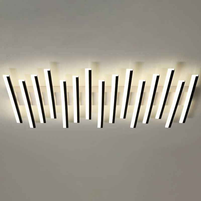 Modern Style Strips Flush Ceiling Light Multi Lights Metal Flush Mount Ceiling Light Fixture