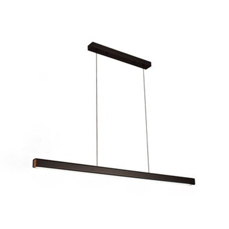 Black Metal Hanging Pendant Lights Modern Linear Hanging Lamps for Dining Room