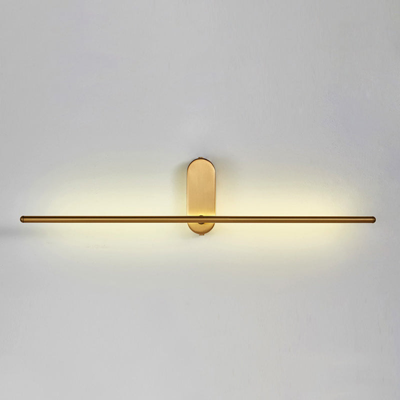Acryl messing LED -muur sconce in moderne beknopte stijl koper lineair wandlicht voor binnenruimtes