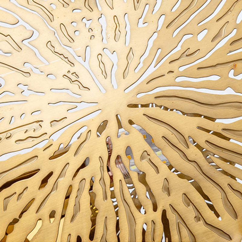 Gold Lotus Shape Wall Light in Modern Creative Style Electroplate Iron Wall Lamp for Interior Spaces