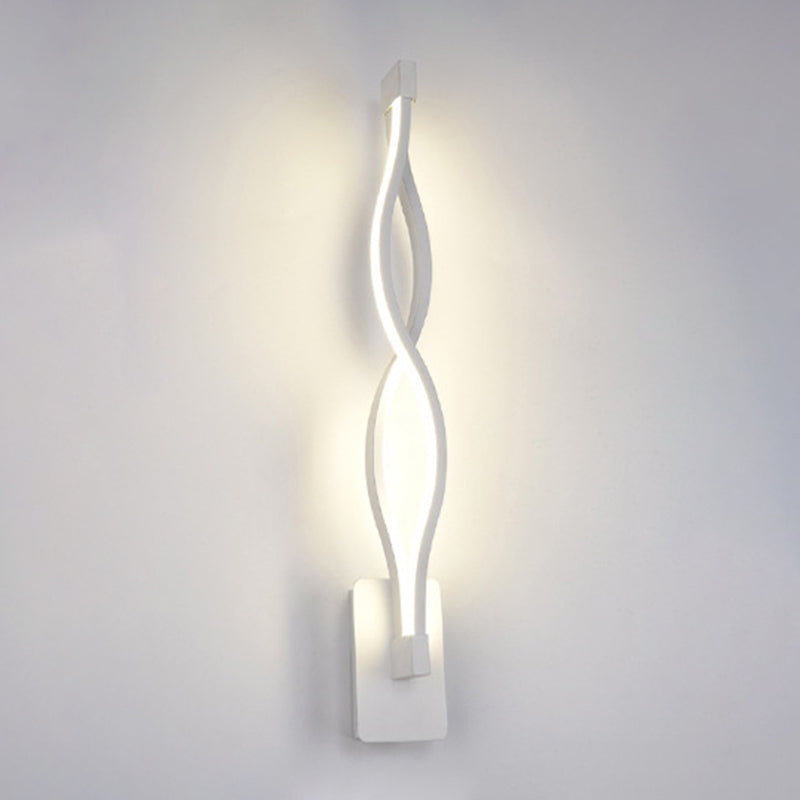 Moderno minimalista a parete LED Light Light Alluminio Sconcetto parete lineare con tonalità di plastica
