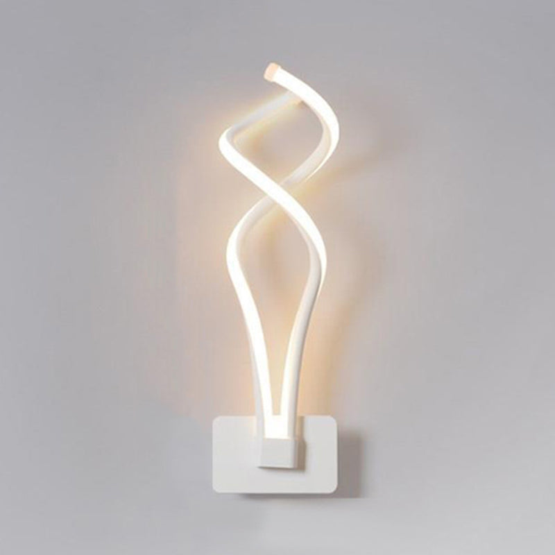 Moderno minimalista a parete LED Light Light Alluminio Sconcetto parete lineare con tonalità di plastica