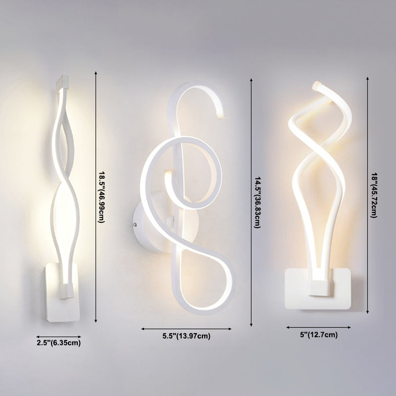 Moderno minimalista a parete LED Light Light Alluminio Sconcetto parete lineare con tonalità di plastica