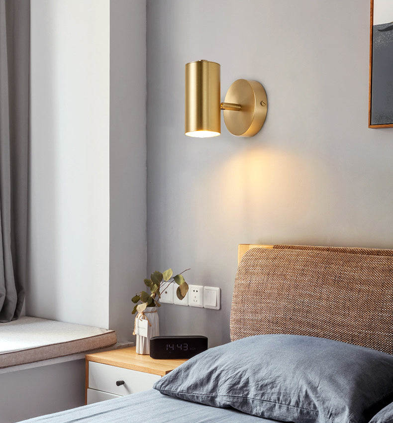 Lampada da parete di rame elettroplate in moderna luce da parete interno in ottone in ottone in ottone