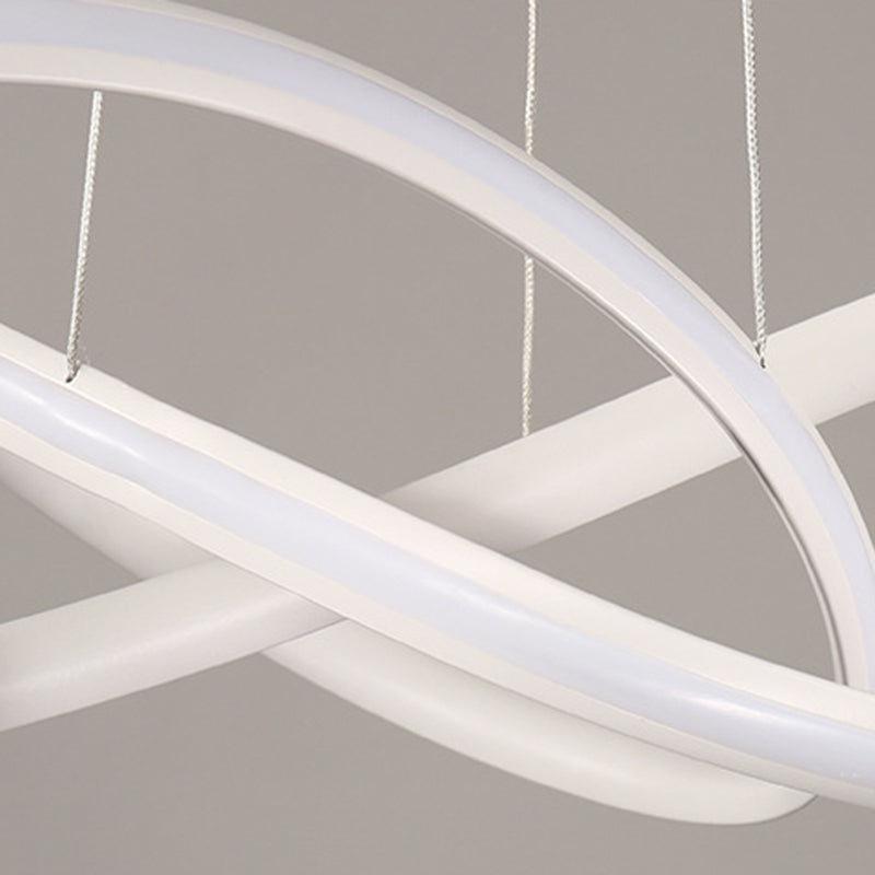 Modern Minimalist LED Pendant Light Aluminium Linear Hanging Lamp with Silicone Shade