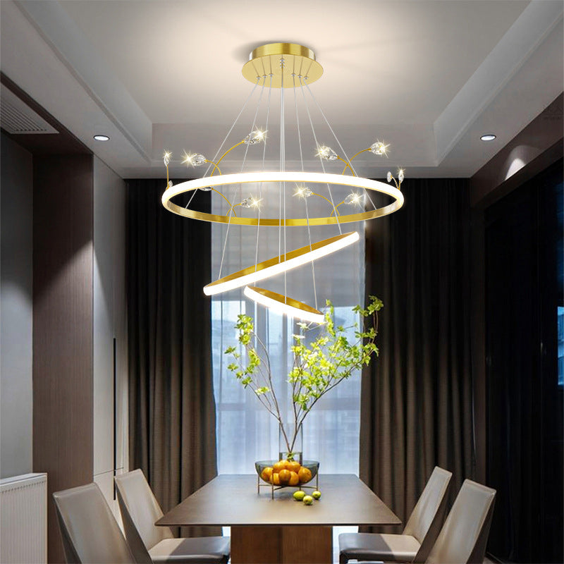 Gold Iron Hanging Pendant Lights Contemporary Hanging Lamps for Dining Room