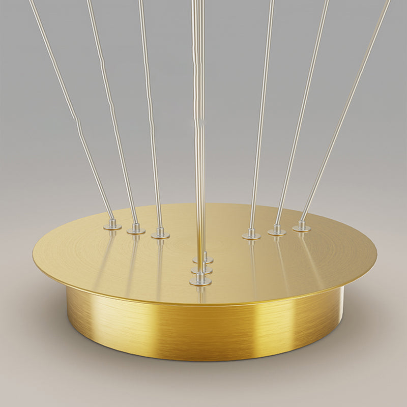 Gold Iron Hanging Pendant Lights Contemporary Hanging Lamps for Dining Room