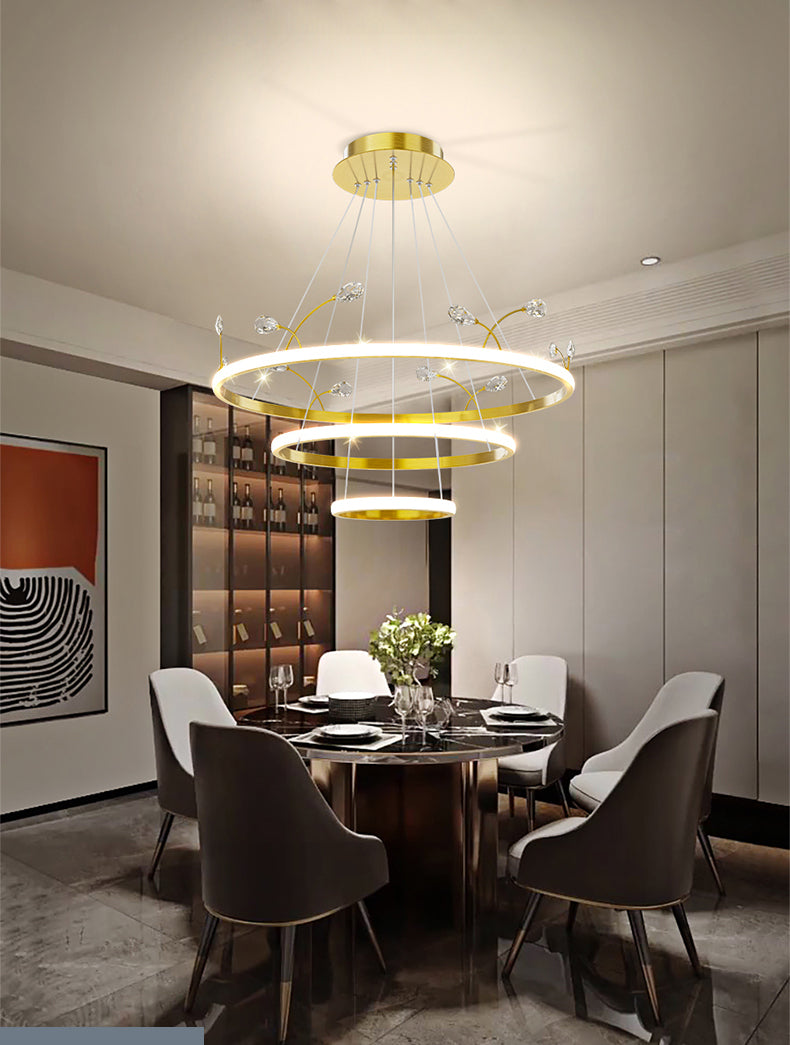 Gold Iron Hanging Pendant Lights Contemporary Hanging Lamps for Dining Room