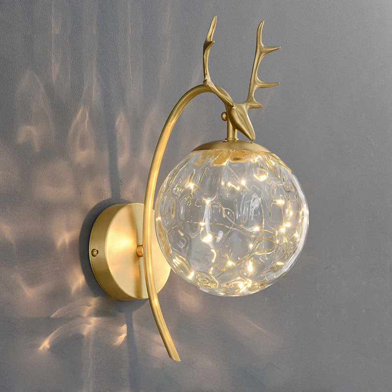 Globe Clear Glass Shade Sconce Light Creative Modern Wall Light Seguit Light Light