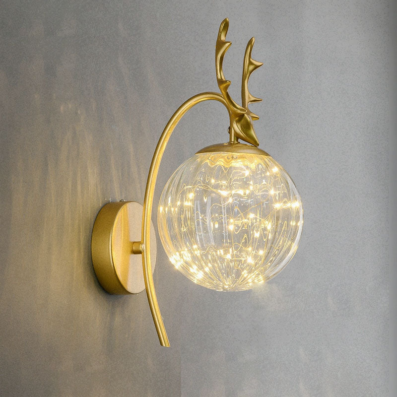 Globe Clear Glass Shade Sconce Light Creative Modern Wall Light Seguit Light Light