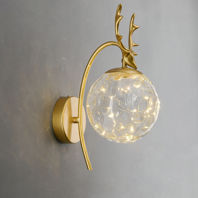 Globe Clear Glass Shade Sconce Light Creative Modern Wall Light Seguit Light Light