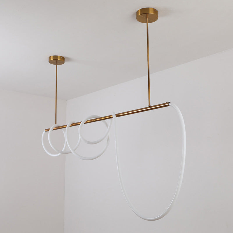 Linear Island Lighting Metal Contemporary Simplicity Pendant Lighting Fixtures for Restaurant