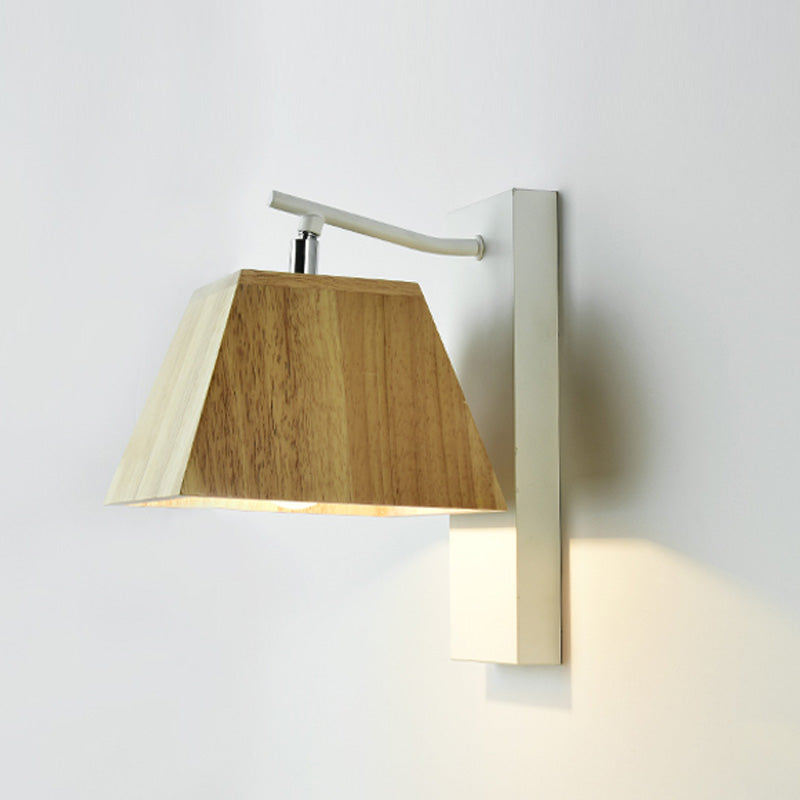 10" High Simplicity Wall Lighting Wooden Sconce Light Fixture for Bedroom