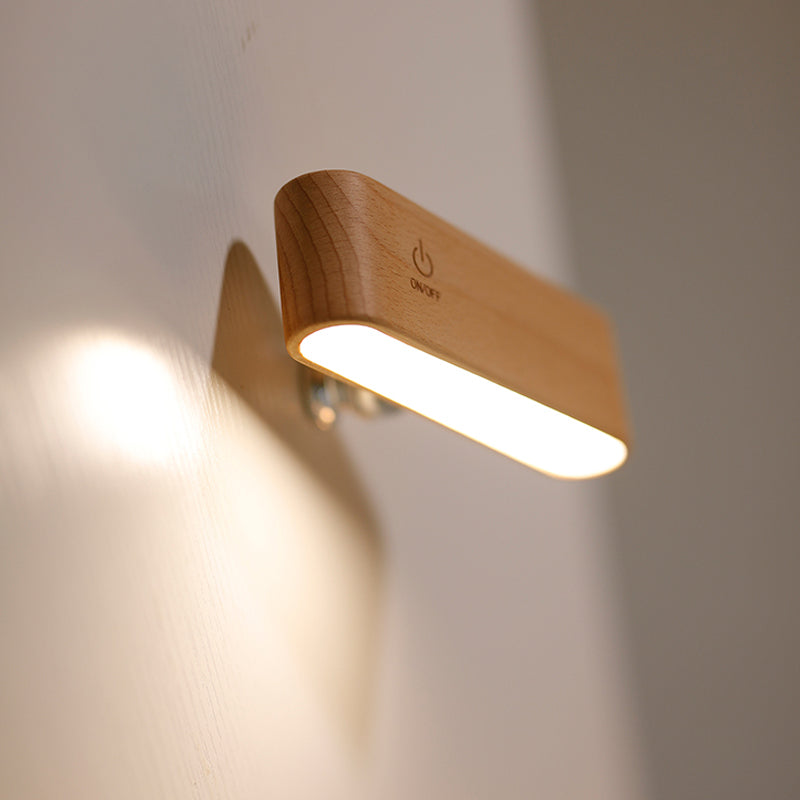 Luce di applique a parete regolabile moderno legno nordico e luce da parametro acrilico