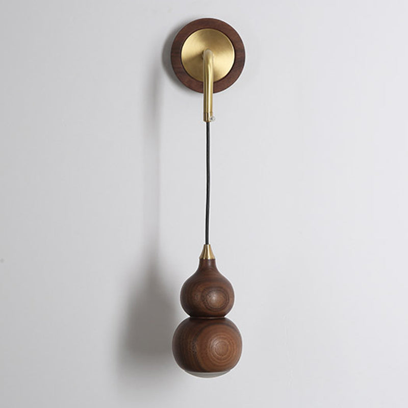 Warm Light Wall Sconce Light Contemporary Modern Indoor Light with Gourd shape