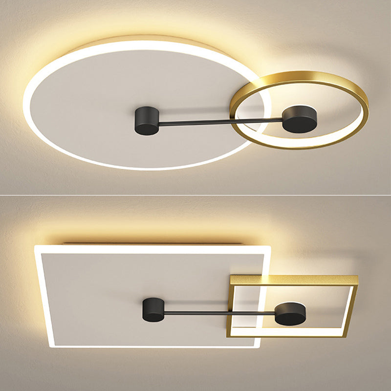 Geometrische inbouwverlichtingsarmaturen Eenvoud Acryl plafondverlichtingsarmaturen voor slaapkamer