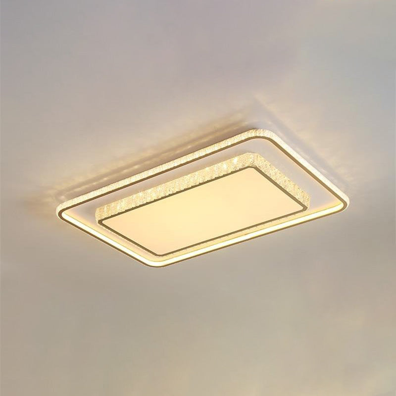 Lámpara de techo Lámpara de techo moderna de acrílico y cristal para sala de estar y dormitorio