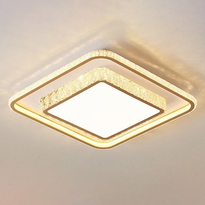 Lámpara de techo Lámpara de techo moderna de acrílico y cristal para sala de estar y dormitorio