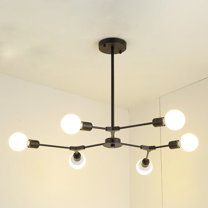 Adjustable Metal Chandelier Light Industrial Multi Light Pendant Light for Interior Spaces