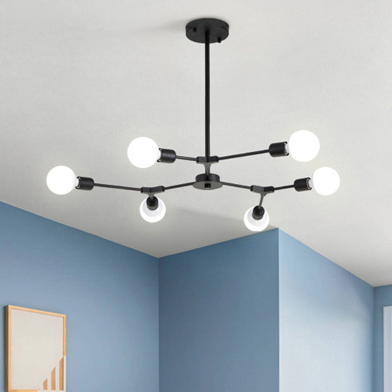 Adjustable Metal Chandelier Light Industrial Multi Light Pendant Light for Interior Spaces