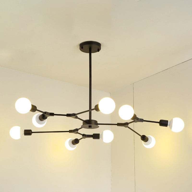 Adjustable Metal Chandelier Light Industrial Multi Light Pendant Light for Interior Spaces