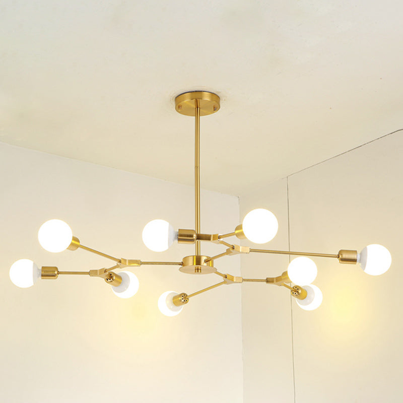 Adjustable Metal Chandelier Light Industrial Multi Light Pendant Light for Interior Spaces