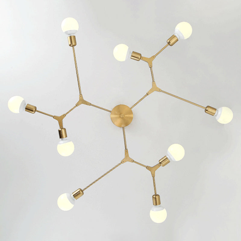 Adjustable Metal Chandelier Light Industrial Multi Light Pendant Light for Interior Spaces