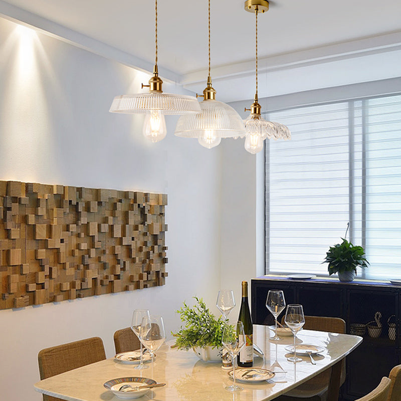 1 Lámpara de suspensión de vidrio industrial colgante de colgante de luz para restaurante para restaurante