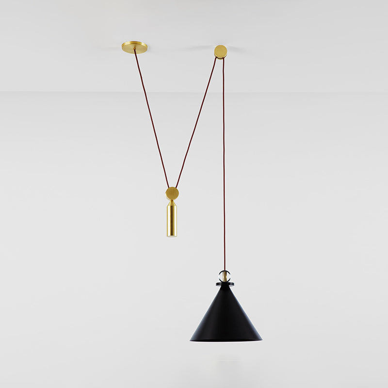 Metal Conical Hanging Light Kit Simplicity Style Down Lighting Pendant for Bedroom