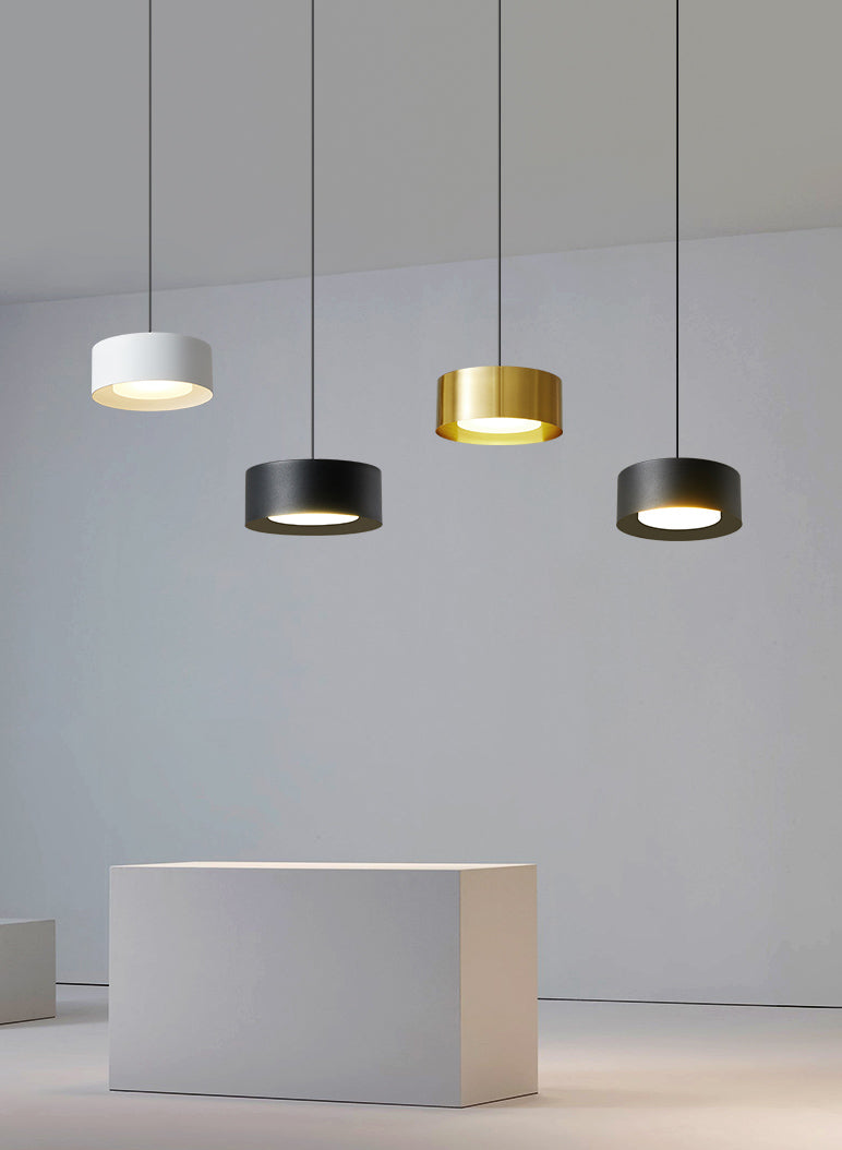 Simplicity Drum Shaped Hanging Pendant Light Metal LED Bedroom Down Lighting Pendant