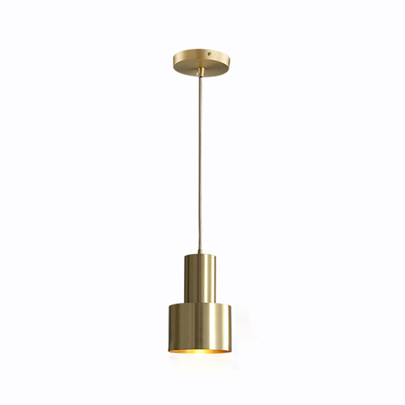 Minimalist Pendant Lighting Fixture Cylinder Hanging Ceiling Light with Metal Shade