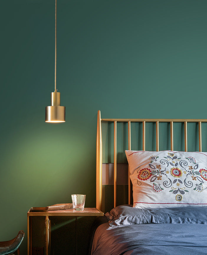 Minimalist Pendant Lighting Fixture Cylinder Hanging Ceiling Light with Metal Shade