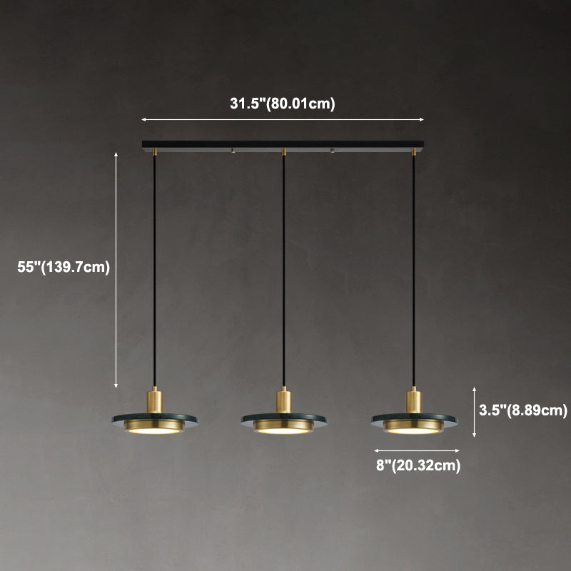 Luce del soffitto a sospensione a discesa la luce del soffitto sospeso in pietra contemporanea per sala da pranzo