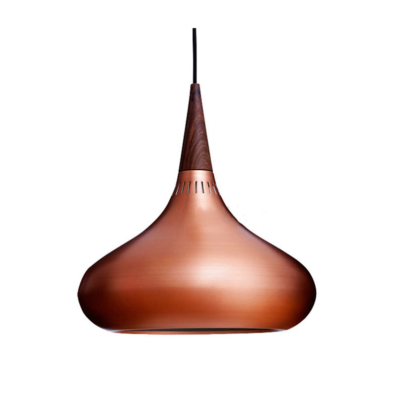 Schlafzimmer Anhänger Leuchte moderne Kupfer hängende Lichtkit mit Tränen Metallschatten