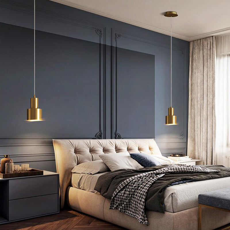 1 éclairage pendentif à cylindre lumineux moderne simplicité plafonnier en métal pour le restaurant