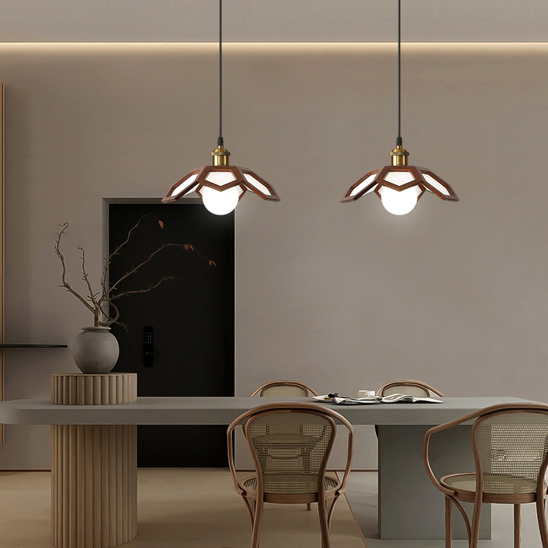 Modern Flower Pendant Lighting Fixture 1-Light Restaurant Suspension Pendant Light