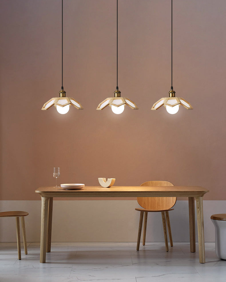 Modern Flower Pendant Lighting Fixture 1-Light Restaurant Suspension Pendant Light