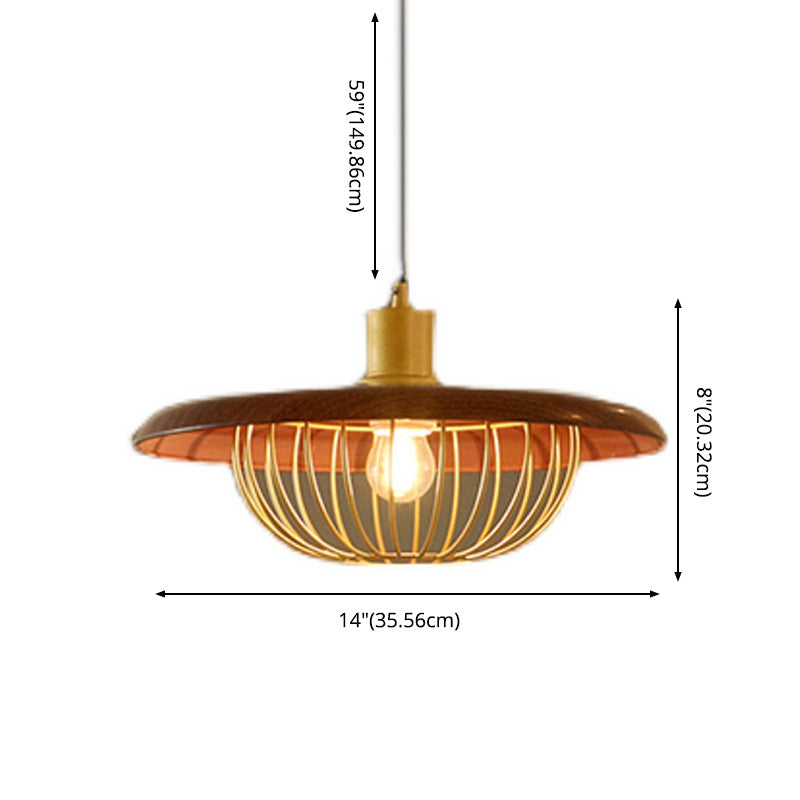 Hanging Light Fixture Modern 1-Light Suspension Pendant Lamp with Metal Shade for Restaurant
