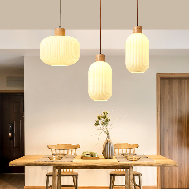 Hanging Light Fixture Modern 1-Light Suspension Pendant Lamp with Glass Shade for Restaurant