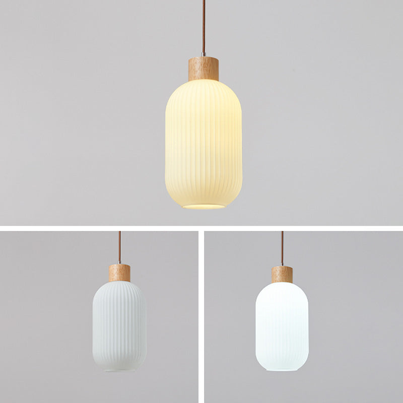 Hanging Light Fixture Modern 1-Light Suspension Pendant Lamp with Glass Shade for Restaurant