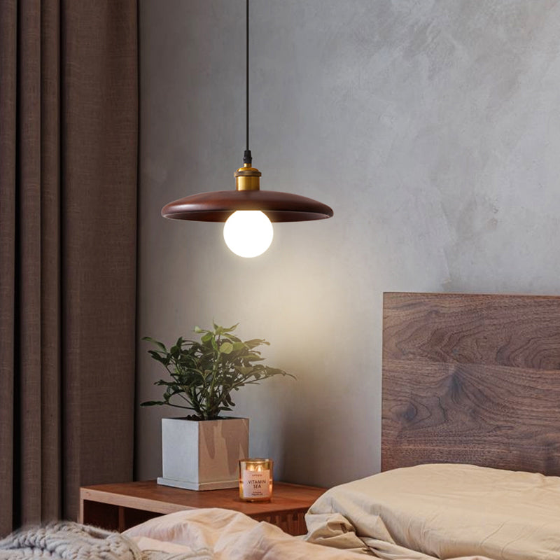 Pfanne hängende Leuchte moderne 1-Licht-Suspension Anhänger Licht mit Holz
