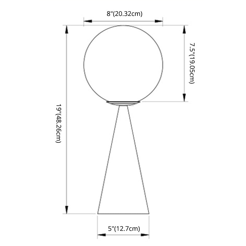 Glass Global Table Light Contemporary Style Nights and Lamp for Bedroom