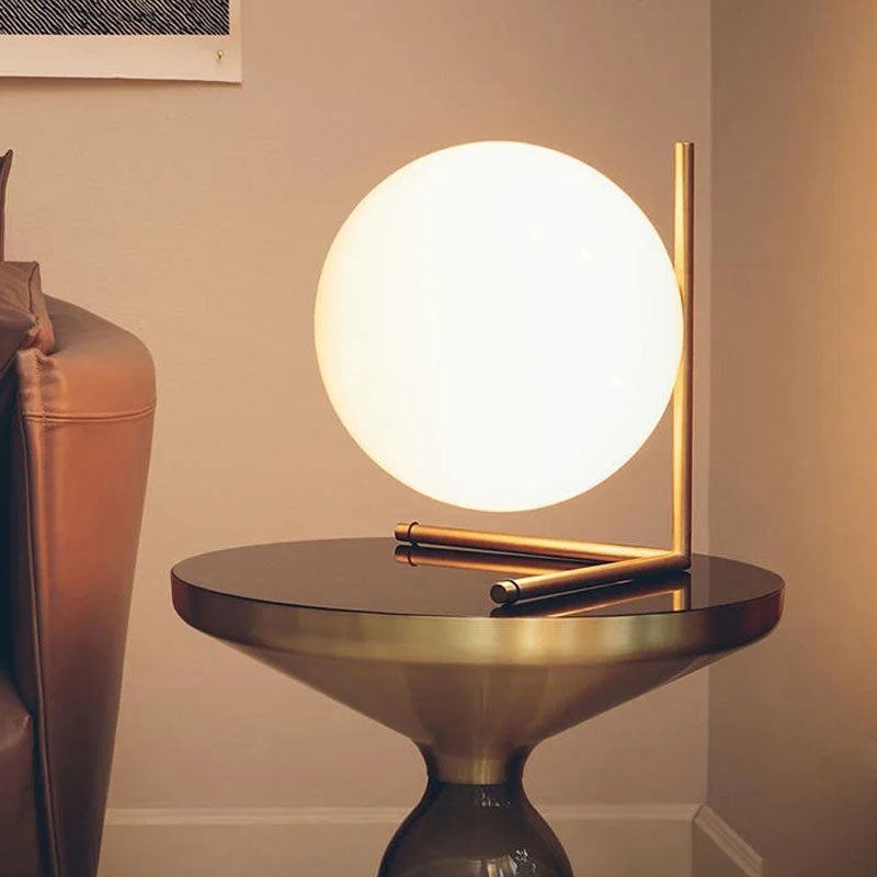 Hedendaagse stijl bolvormige tafel lichtglas slaapkamer nachttafellamp