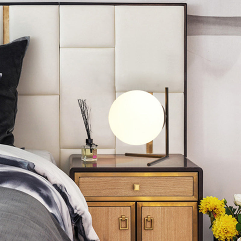 Hedendaagse stijl bolvormige tafel lichtglas slaapkamer nachttafellamp