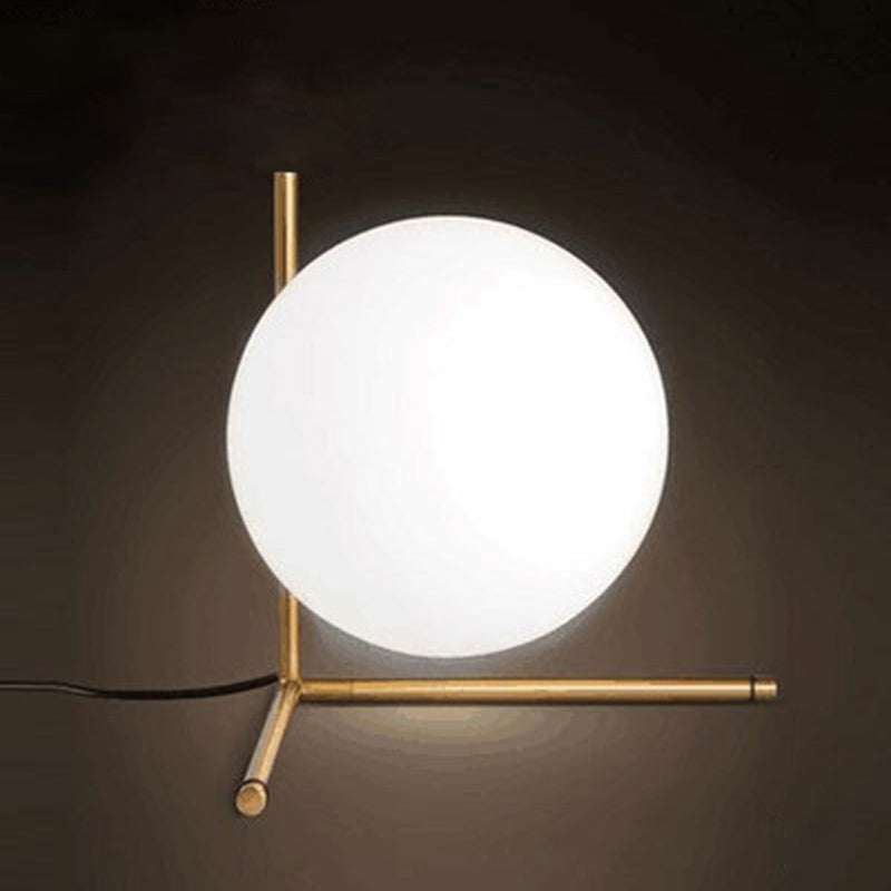 Hedendaagse stijl bolvormige tafel lichtglas slaapkamer nachttafellamp