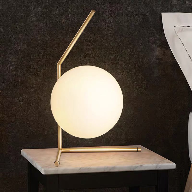 Hedendaagse stijl bolvormige tafel lichtglas slaapkamer nachttafellamp