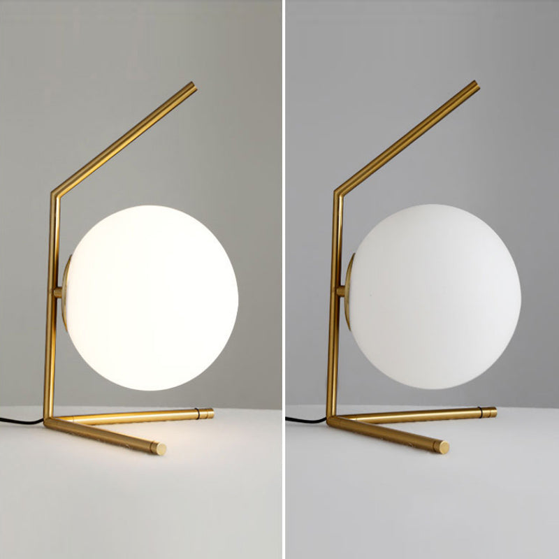 Hedendaagse stijl bolvormige tafel lichtglas slaapkamer nachttafellamp