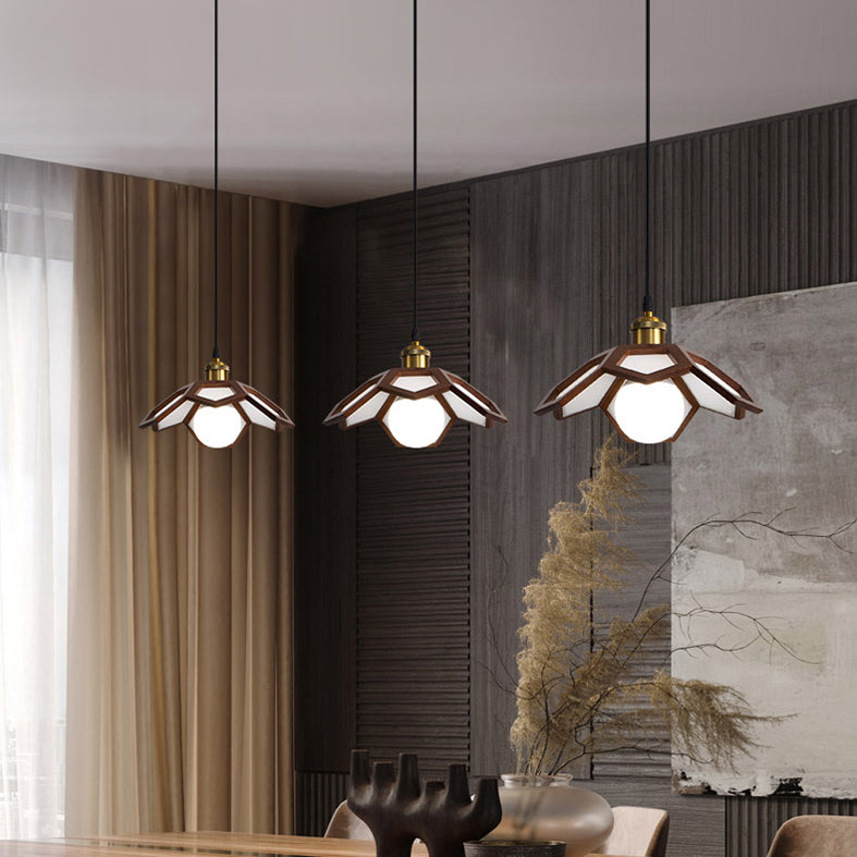 Modern Flower Pendant Lighting Fixture 1-Light Restaurant Suspension Pendant Light
